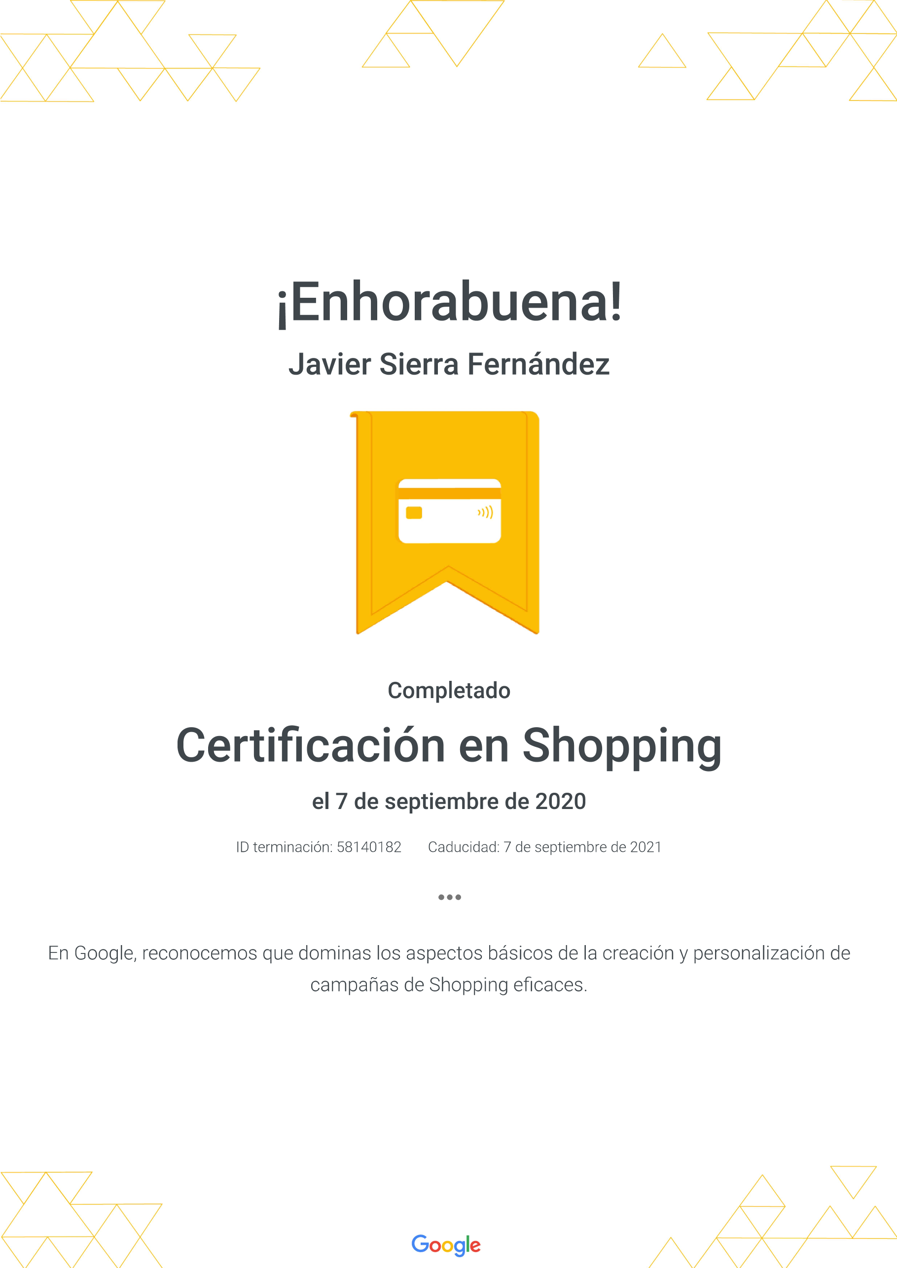 Certificación Shopping
